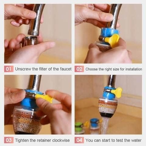 Multilayer Carbon Activated Tap Water Purifier – Softens Water, Removes Chlorine & Dust