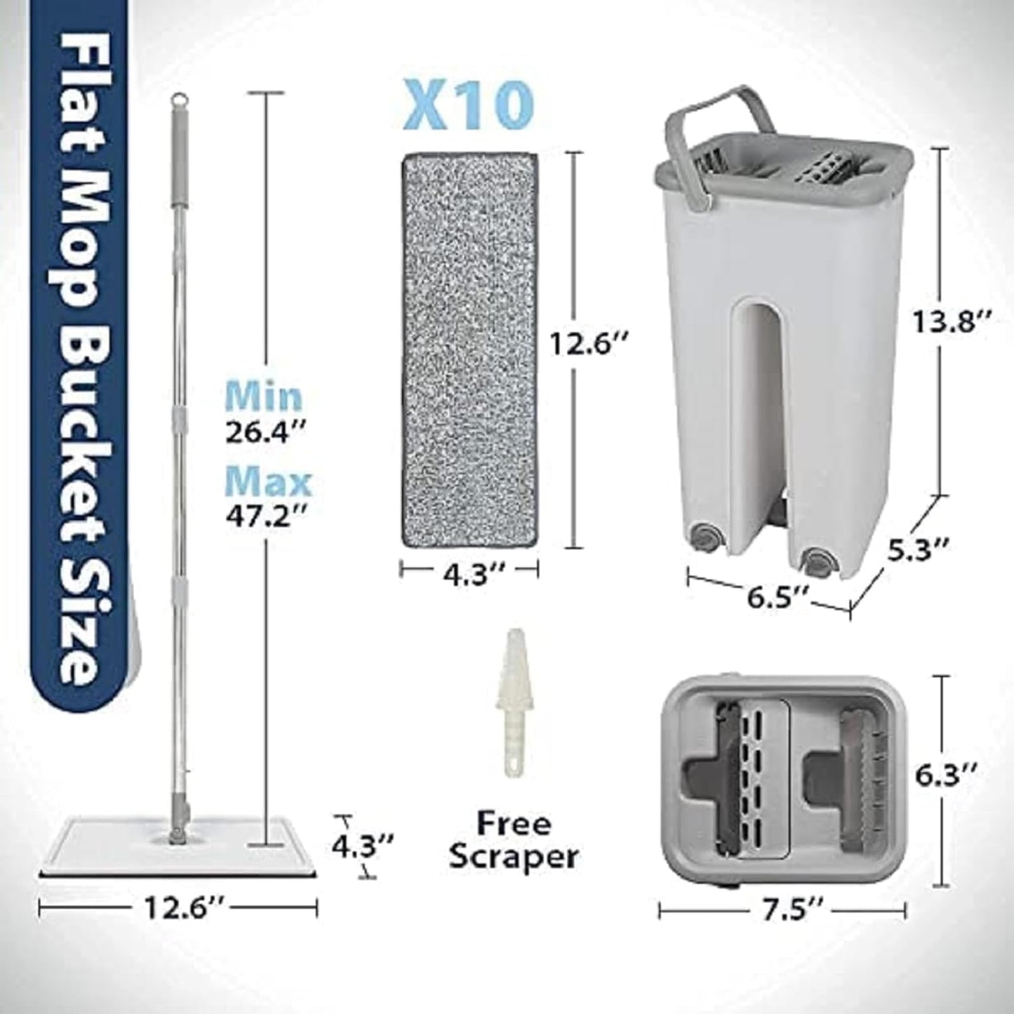 Mop Heavy Quality Floor Mop with Bucket