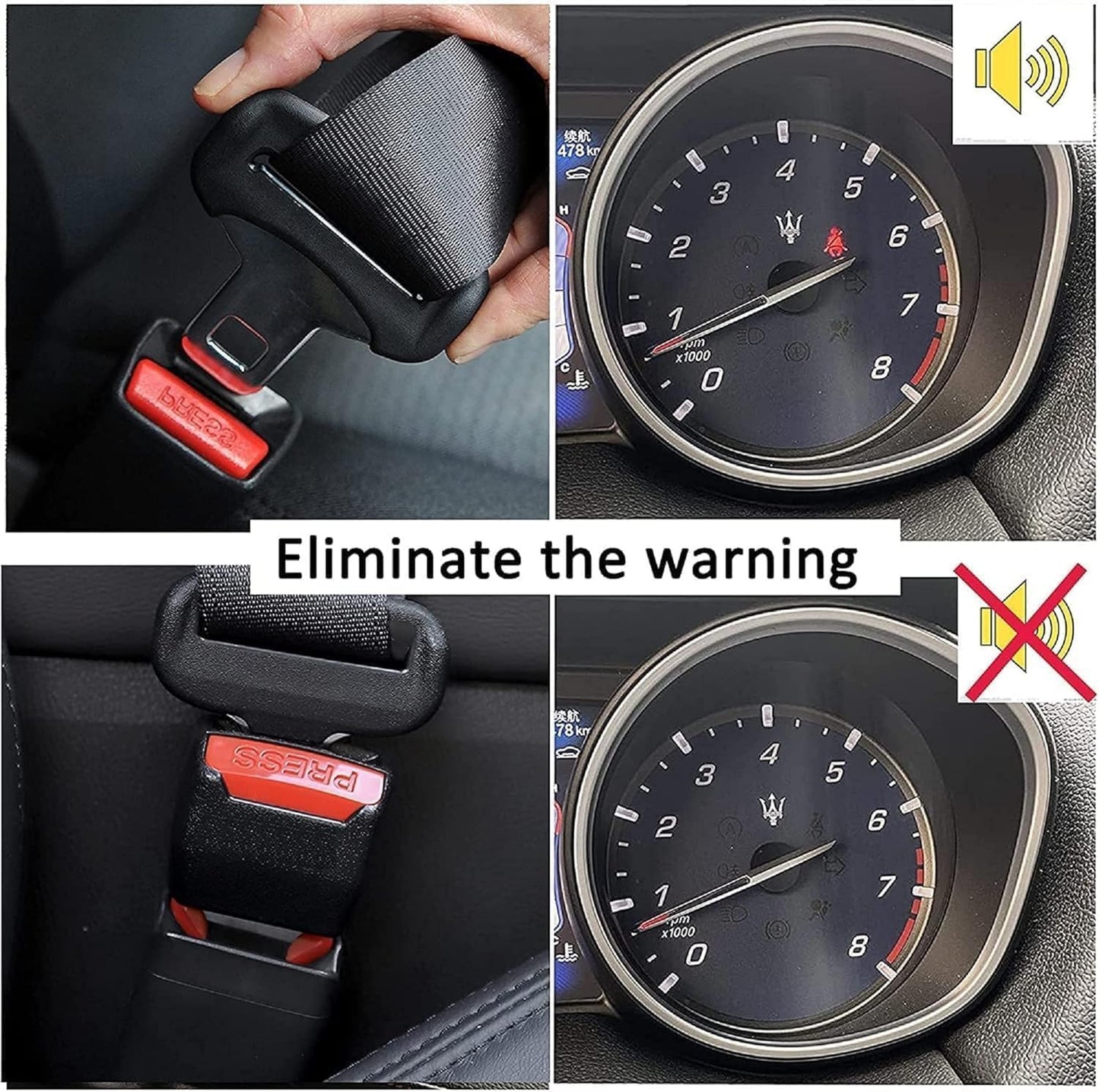 Seat Belt Prevents Buckle from Falling Between Seats 2-Pack