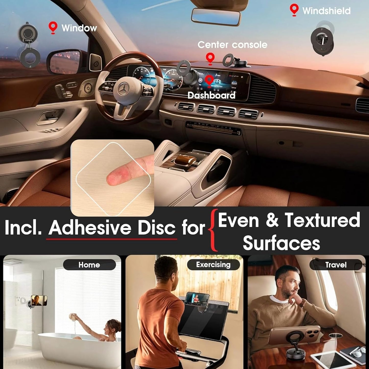 Vaccum Magnetic Phones Holder