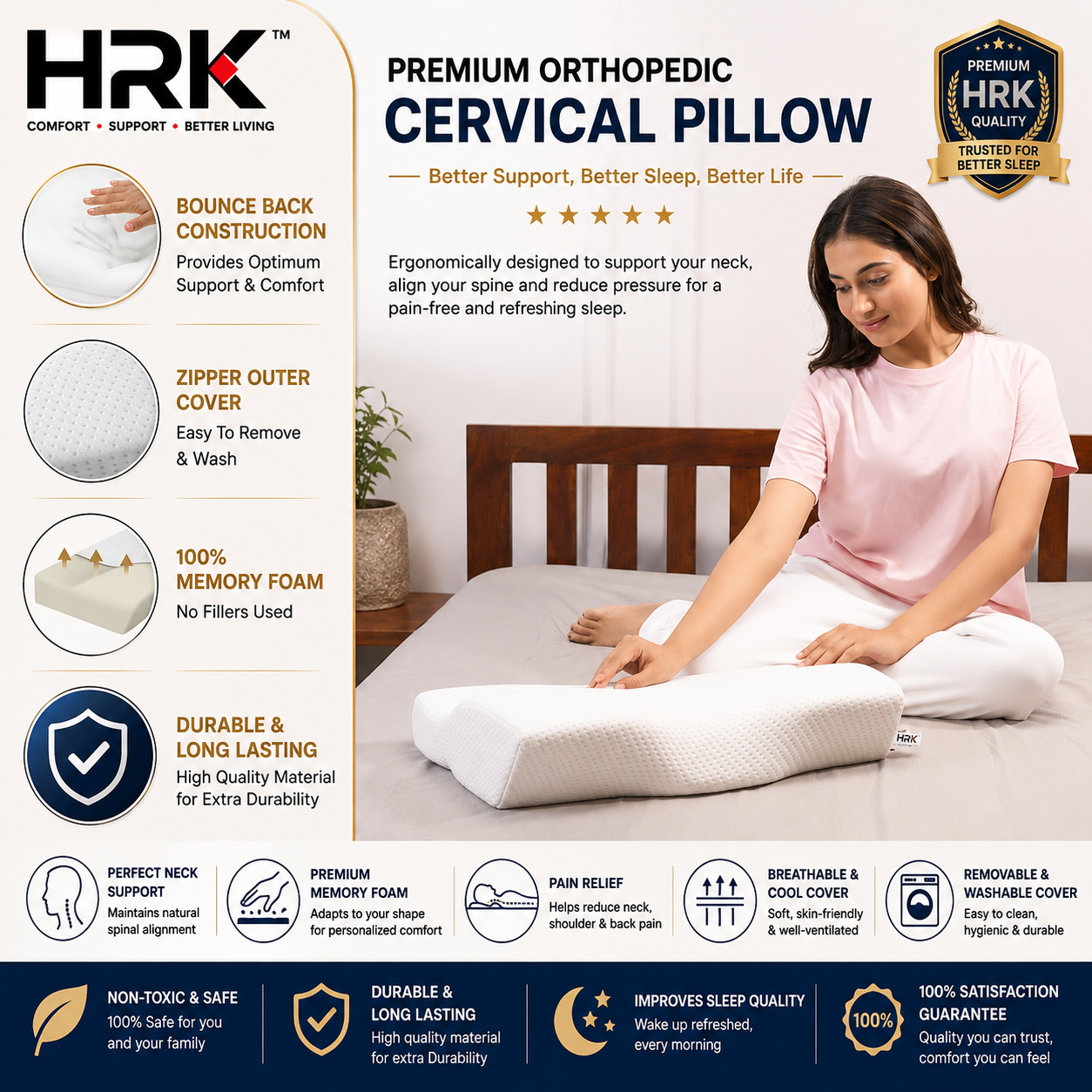 Cervical Memory Foam Pillow