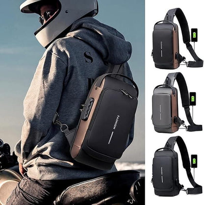 Waterproof Polyester Slim Unisex Crossbody Sling Bag