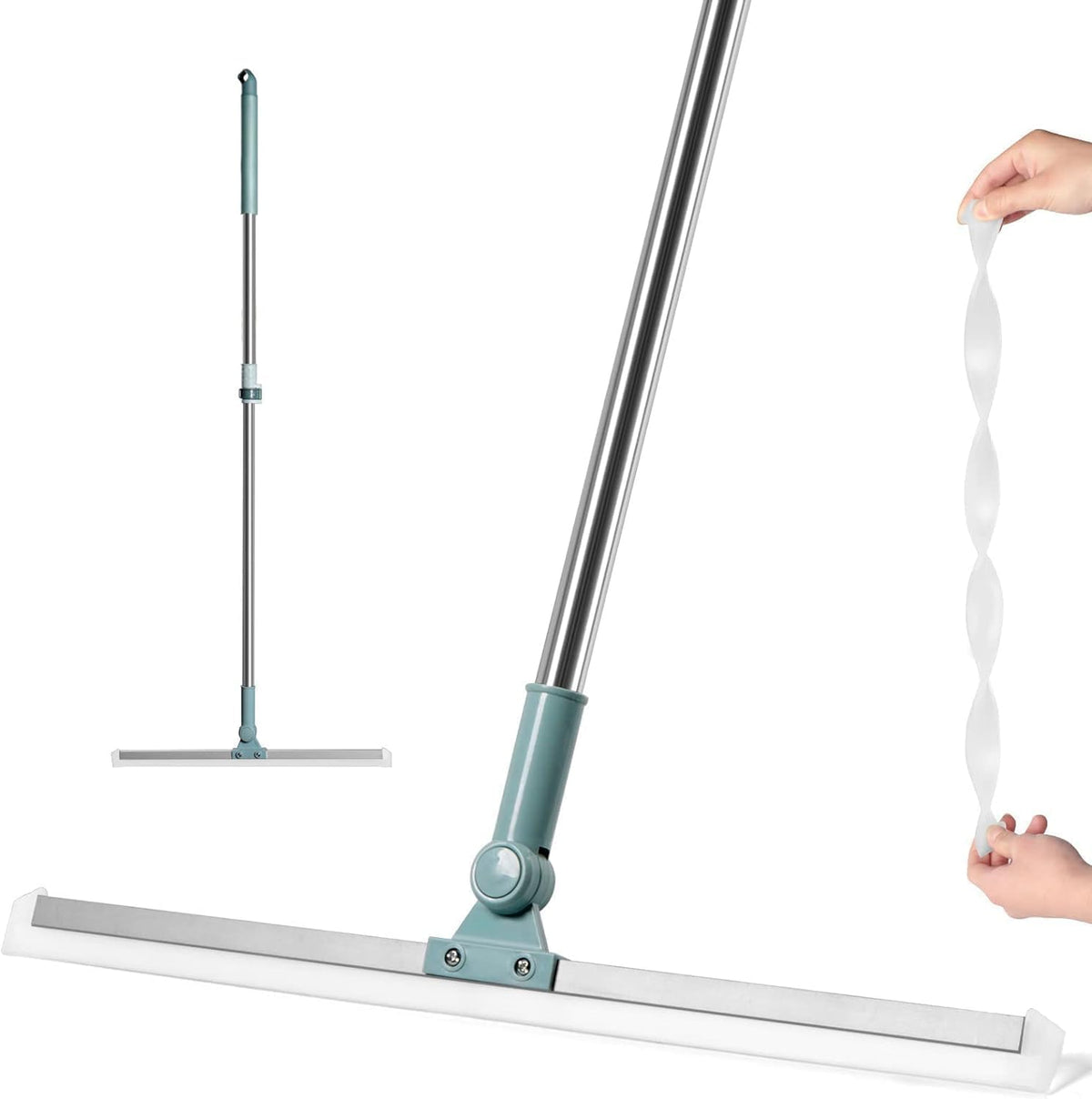 3-in-1 Bathroom Cleaning Brush + Silicone Floor Wiper Combo