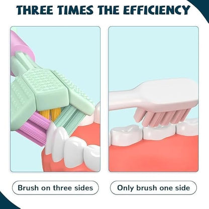 3-Sided Toothbrush | Ultra Soft Bristles for Deep Cleaning