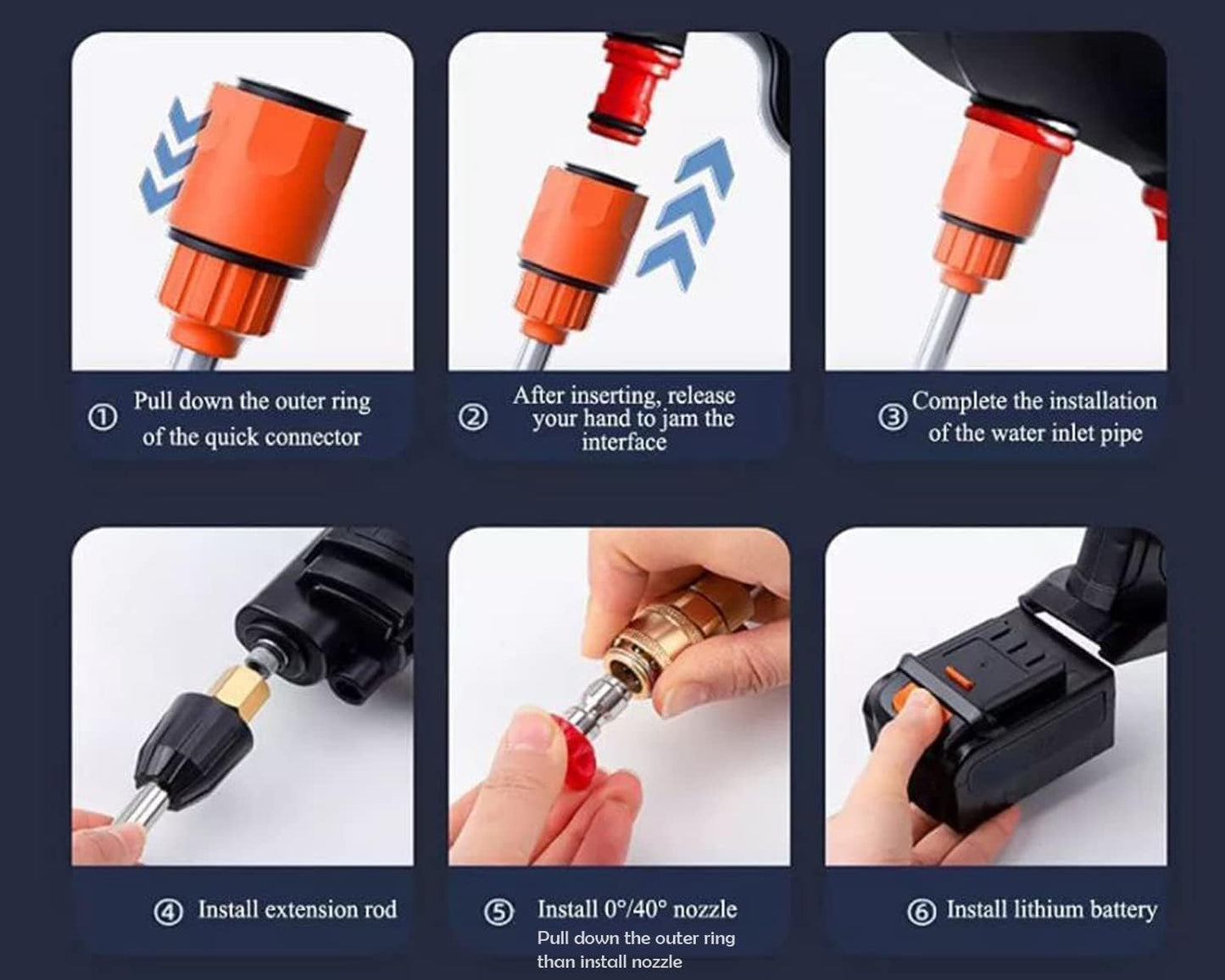 Portable Wireless  High Pressure Washer Gun