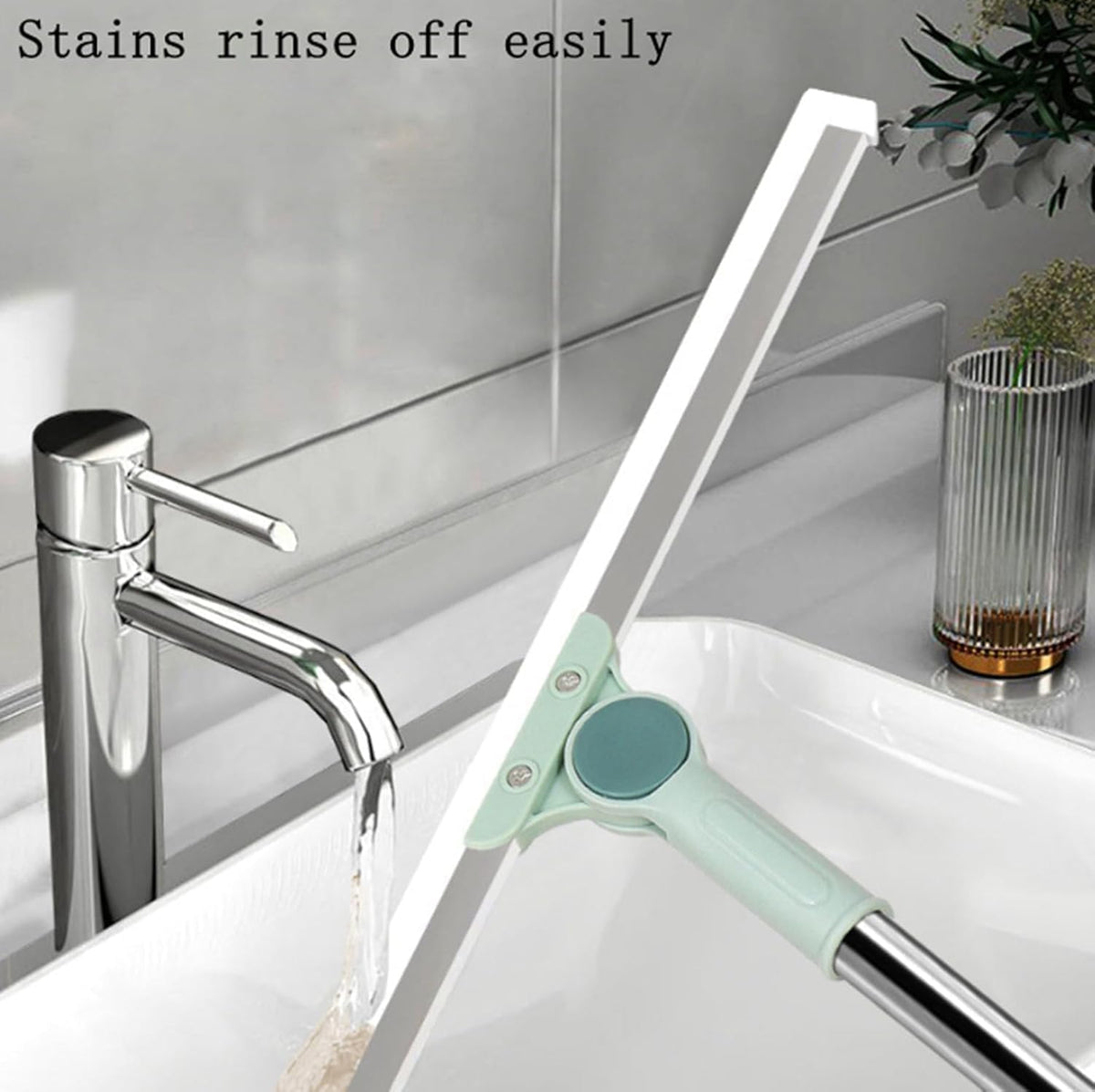 3-in-1 Bathroom Cleaning Brush + Silicone Floor Wiper Combo
