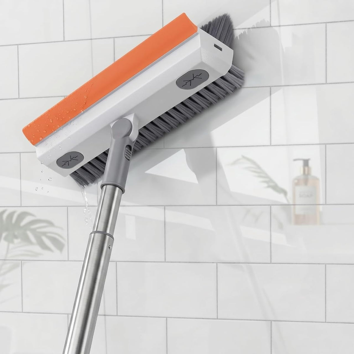 3-in-1 Bathroom Cleaning Brush + Silicone Floor Wiper Combo
