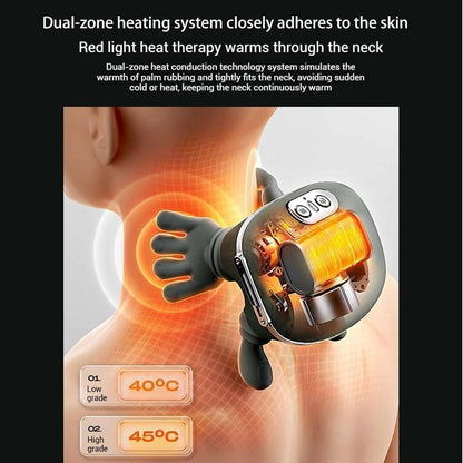 Heated Massager, Wireless Portable Shiatsu Neck and Back Massager
