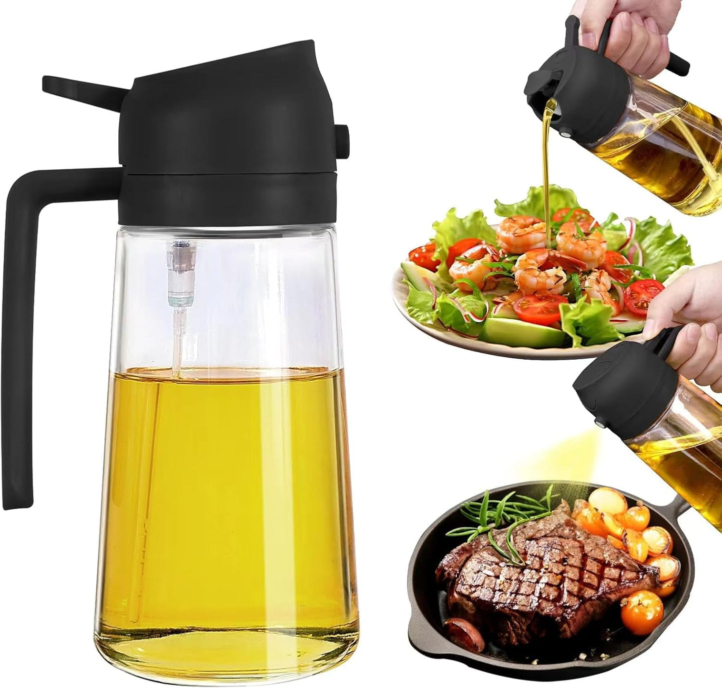 2-in-1 Oil Dispenser & Spray Bottle | 500ml