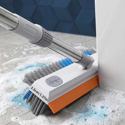 3-in-1 Bathroom Cleaning Brush + Silicone Floor Wiper Combo