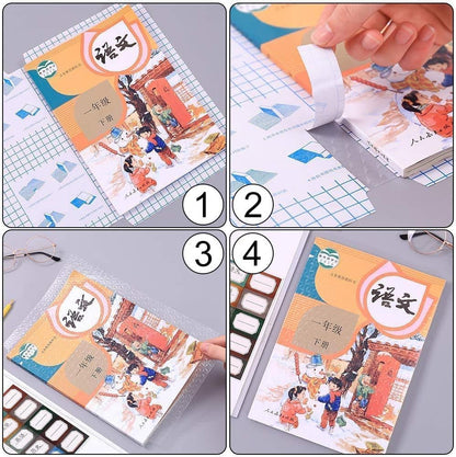 Transparent Paper Sticker Book Covers (Pack of 30)