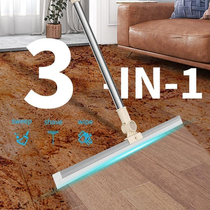 3-in-1 Bathroom Cleaning Brush + Silicone Floor Wiper Combo