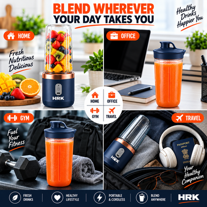 Portable Blender for Smoothies & Juices | 400ml Personal Juicer Mixer Grinder