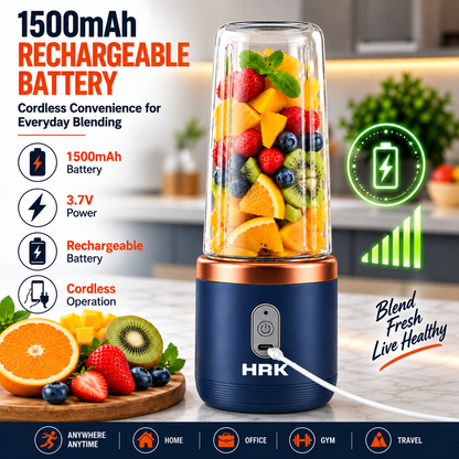 Portable Blender for Smoothies & Juices | 400ml Personal Juicer Mixer Grinder